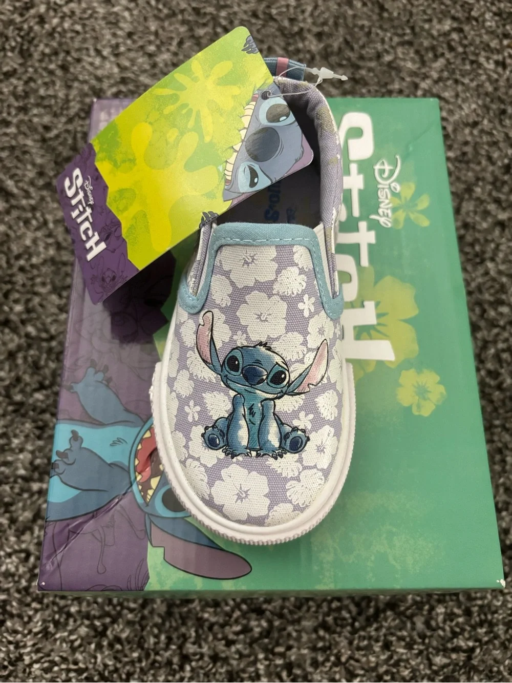 Disney Stitch Slip-On Shoe in Lavender and Light Blue